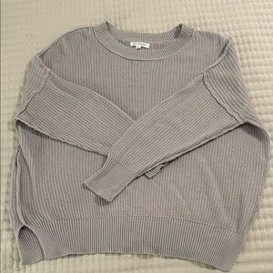 Blu Pepper Light Gray Crew Neck Sweater